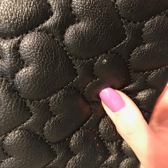 Betsey Johnson Black Quilted Hearts wristlet - Picture 9 of 11